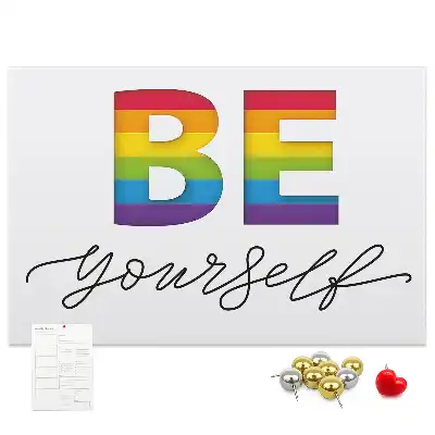 Be Yourself Printed Cork Memo Board
