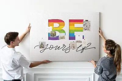 Be Yourself Printed Cork Memo Board