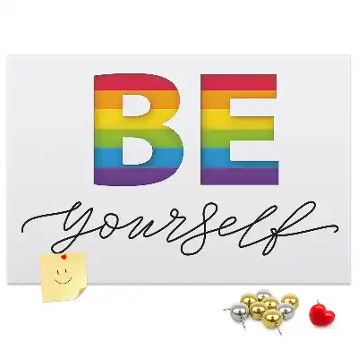 Be Yourself Printed Cork Memo Board
