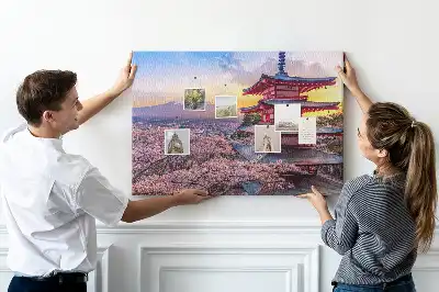 Printed Cork Board Japanese architecture