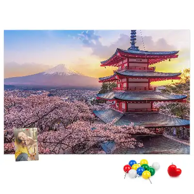 Printed Cork Board Japanese architecture