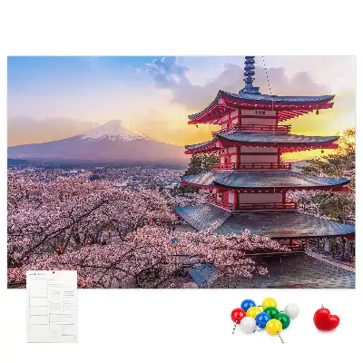 Printed Cork Board Japanese architecture