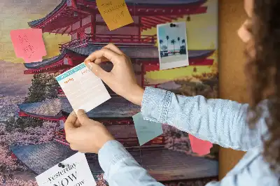 Printed Cork Board Japanese architecture
