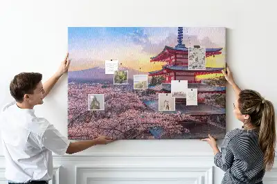 Printed Cork Board Japanese architecture