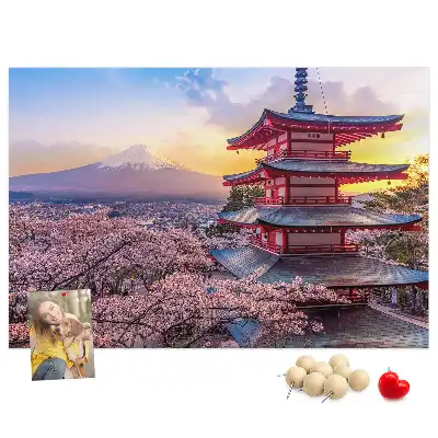 Printed Cork Board Japanese architecture