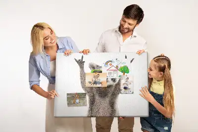 Printed Raccoon Wearing Glasses Cork Memo Board