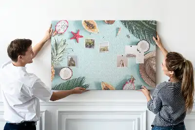 Summer Composition Cork Memo Board