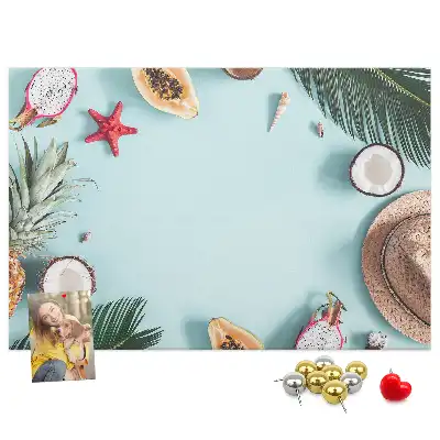 Summer Composition Cork Memo Board