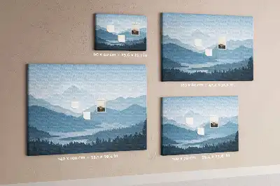 Mountain landscape printed cork board