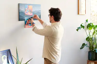Mountain landscape printed cork board