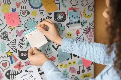 Printed Cork Memo Board Picture sketches