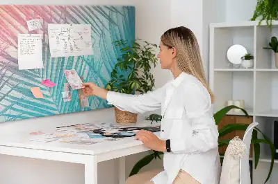 Cork memo board Tropical palm