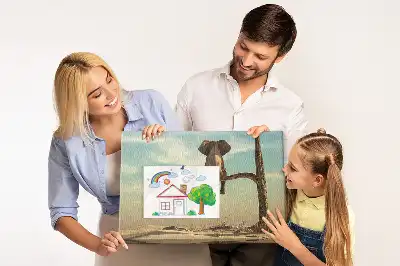 Elephant on a Tree Printed Cork Board