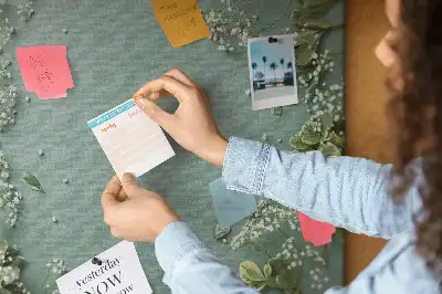 Delicate Flowers Printed Cork Memo Board