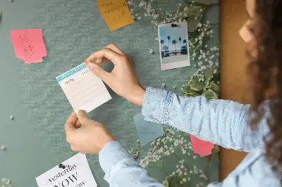 Delicate Flowers Printed Cork Memo Board