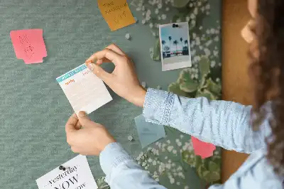 Printed Cork Memo Board Delicate flowers