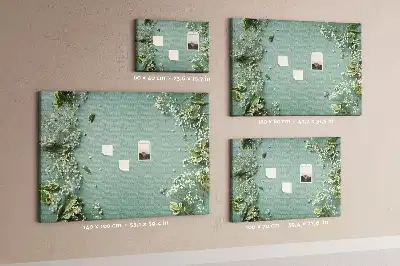 Delicate Flowers Printed Cork Memo Board