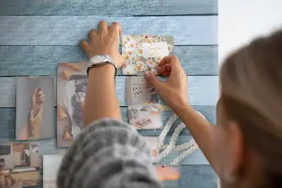 Striped seashell cork memo board