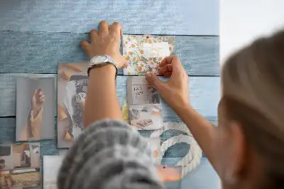 Striped seashell cork memo board