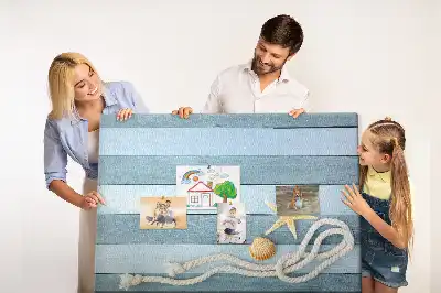 Striped seashell cork memo board