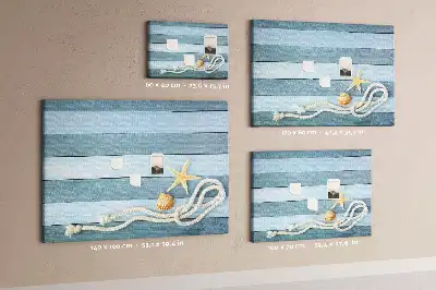 Striped seashell cork memo board