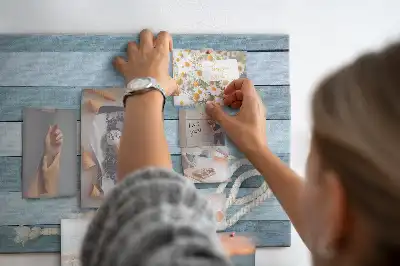 Striped seashell cork memo board