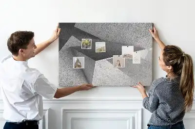 Abstraction printed cork board triangles