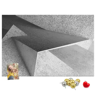 Abstraction printed cork board triangles