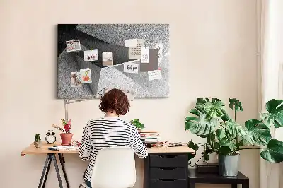 Abstraction printed cork board triangles