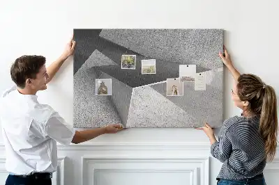 Abstraction printed cork board triangles