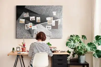 Abstraction printed cork board triangles