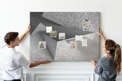 Abstraction printed cork board triangles