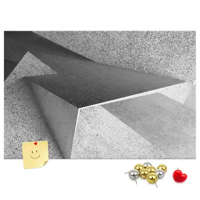 Abstraction printed cork board triangles