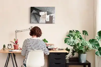 Abstraction printed cork board triangles