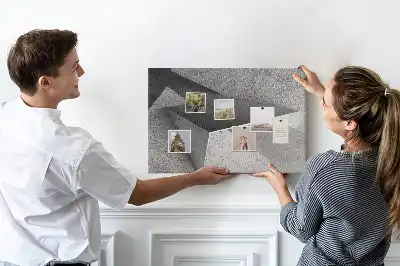 Abstraction printed cork board triangles