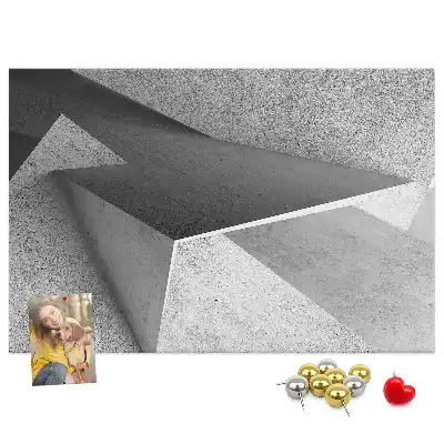 Abstraction printed cork board triangles