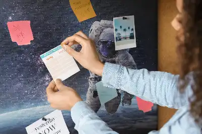 Printed Cork Memo Board Astronaut