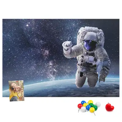 Astronaut Printed Cork Memo Board