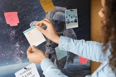 Printed Cork Memo Board Astronaut