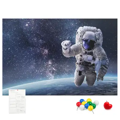 Printed Cork Memo Board Astronaut