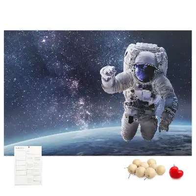 Printed Cork Memo Board Astronaut