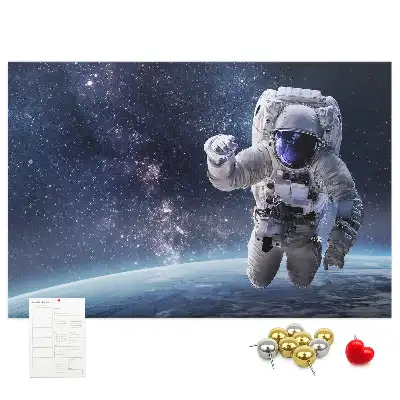 Astronaut Printed Cork Memo Board