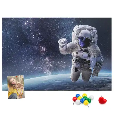 Printed Cork Memo Board Astronaut