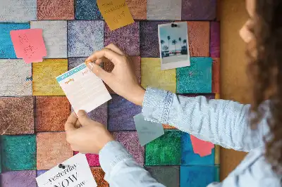 Cork Memo Board with Wooden Cubes