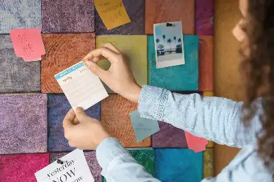 Cork Memo Board with Wooden Cubes