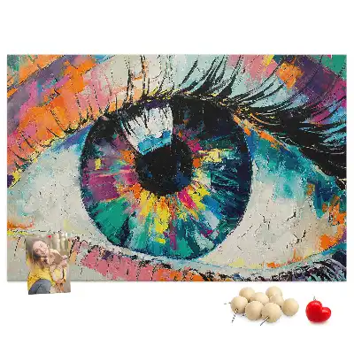 Human Eye Pupil Printed Cork Memo Board