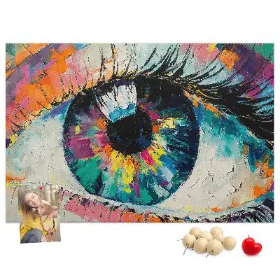 Human Eye Pupil Printed Cork Memo Board