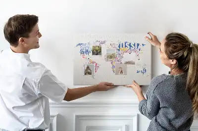 World Map Cork Memo Board