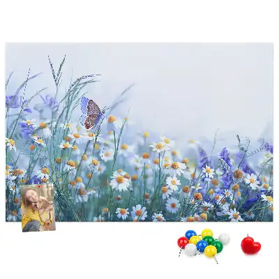 Printed Butterfly in the Meadow Cork Board