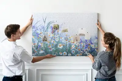 Printed Butterfly in the Meadow Cork Board
